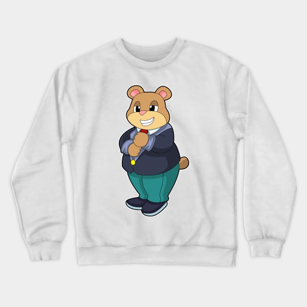 Bear as Groom with Suit Crewneck Sweatshirt by Markus Schnabel